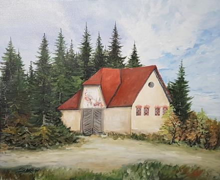 Prvi gasilski dom Lukovica - Prevoje  (Akril-platno - 2022) Silvo Cerar